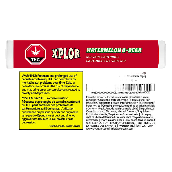 XPLOR - Watermelon G-Bear 510 Thread Cartridge