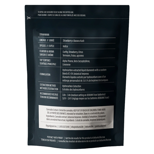 DEBUNK - Strawnana Liquid Diamonds 510 Thread Cartridge