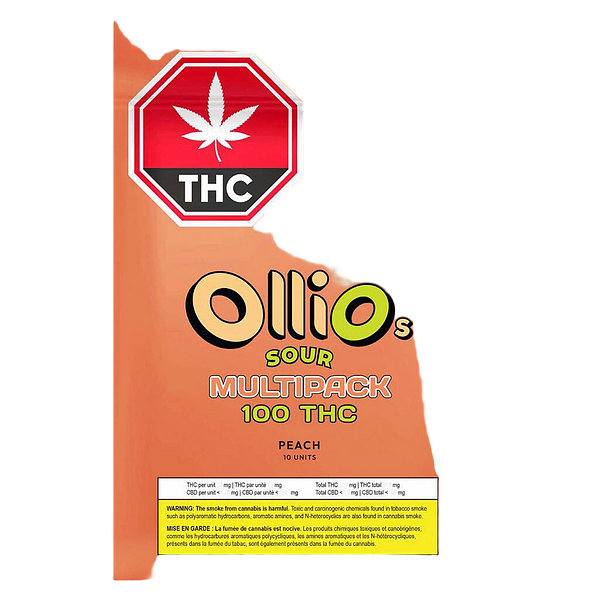 Olli O's - 100 Thc Multipack Sour Peach Gummies