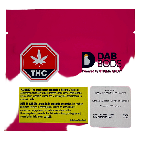 Dab Bods - Pink Goat Resin Infused Milled Flower