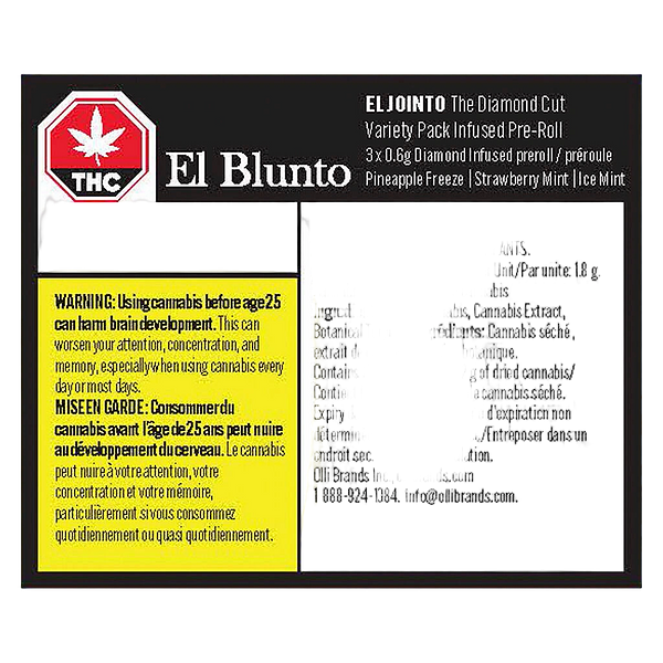 El Blunto - El Jointo The Diamond Cut Varity Pack Infused Pre Roll
