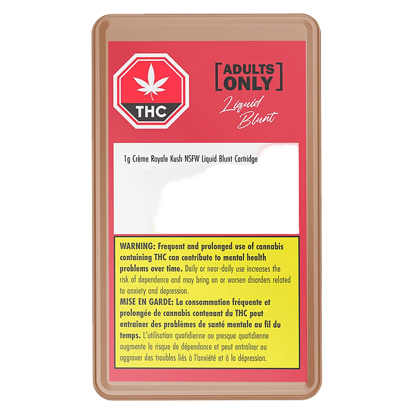 Adults Only - Crème Royale Kush Nsfw Liquid Blunt Dia 510 Thread Cartridge