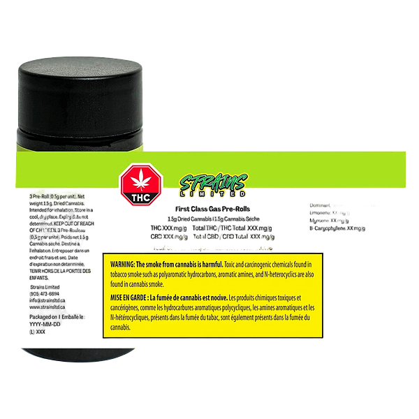 Strains Limited - First Class Gas Pre-Rolls