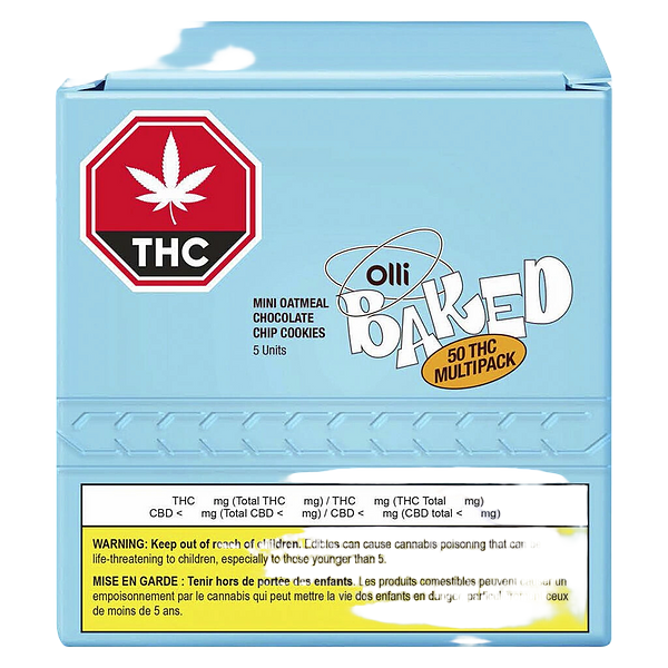 Ollie Baked - 50 Thc Mini Oatmeal Chocolate Chip Cookies