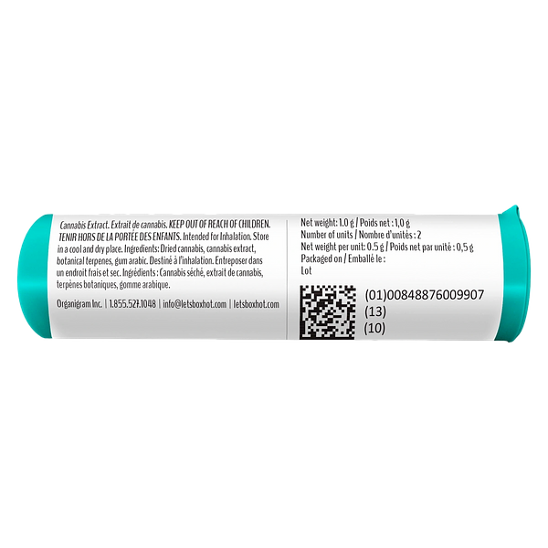 BOXHOT - Diamond Doobies - Code Blue Infused Pre-Roll 