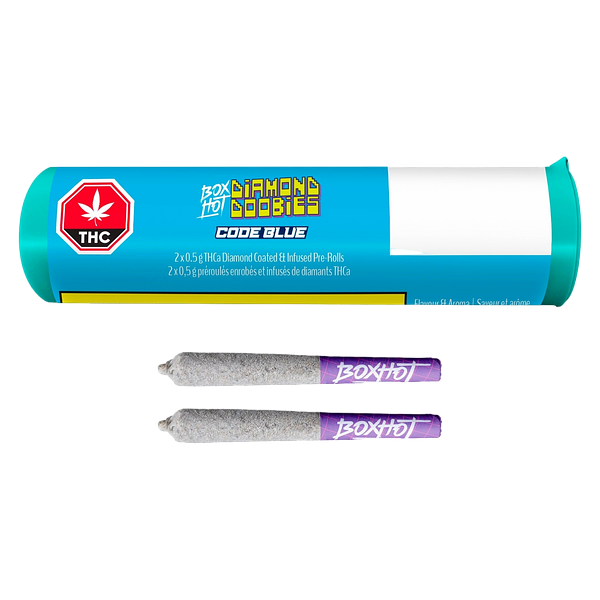 BOXHOT - Diamond Doobies - Code Blue Infused Pre-Roll 