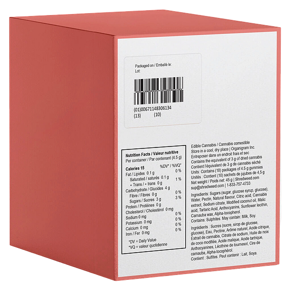 SHRED'EMS - Superberry Lemonade Max10 Party Pack 100 Thc Gummies