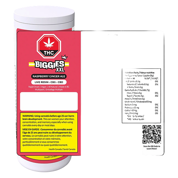 BIGGIES - Raspberry Ginger Ale Multipack