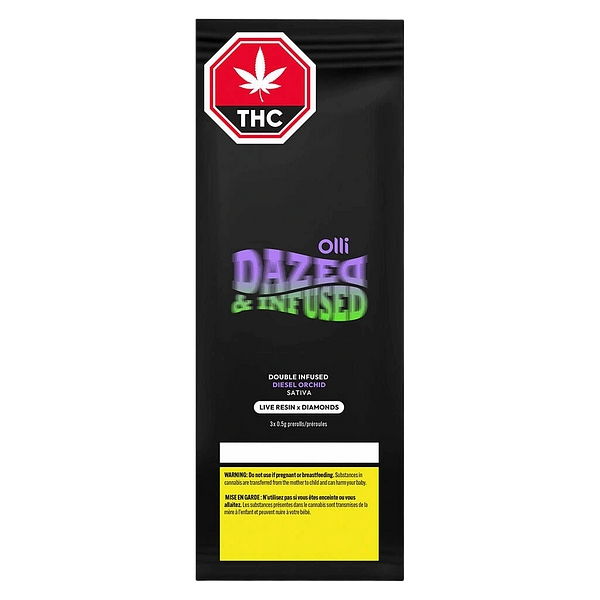 Dazed & Infused - Diesel Orchid + Live Resin + Diamond Infused Pre Roll