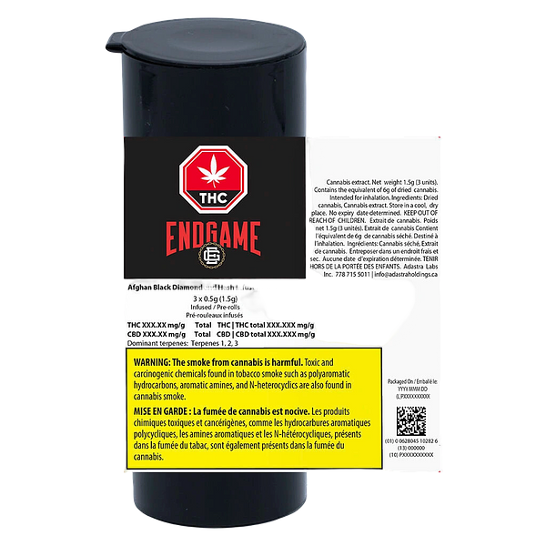 Endgame - Afghan Black Diamond and Hash Infused Pre-Roll