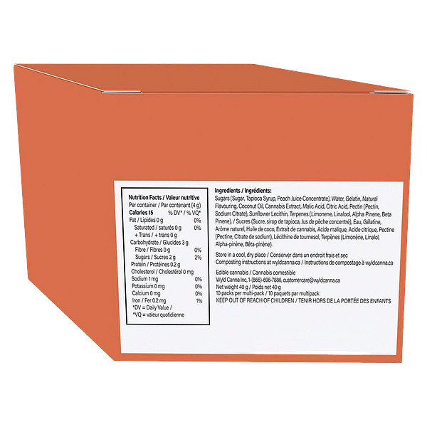 Wyld - Real Fruit Peach Gummies 3:1 CBD:THC