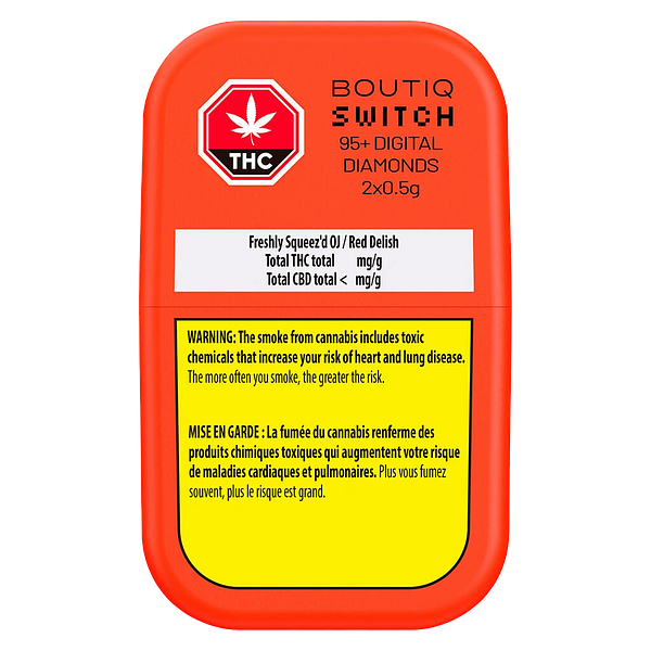 Boutiq - Switch 95+ Digital Diamonds Freshly Squeez'd OJ / Red Delish Disposable Vape