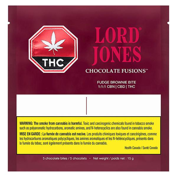 Lord Jones - Chocolate Fusions Fudge Brownie Bite THC:CBD:CBN image 2