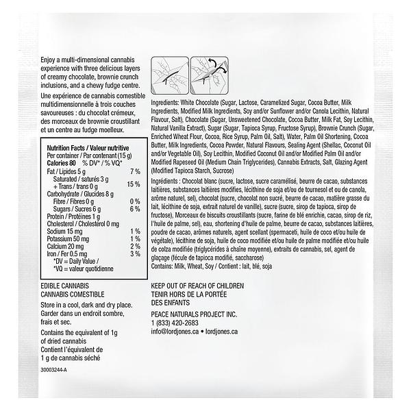 Lord Jones - Chocolate Fusions Fudge Brownie Bite THC:CBD:CBN image 3