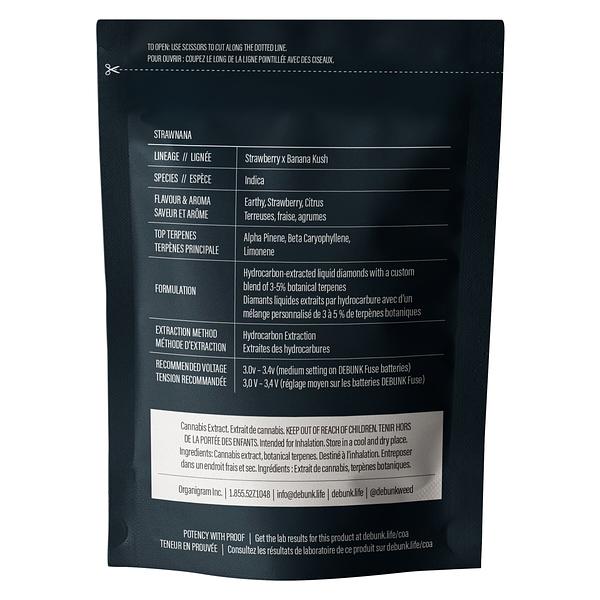 DEBUNK - Strawnana Liquid Diamonds 510 Thread Cartridge image 3