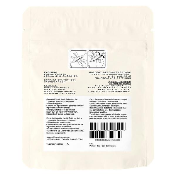 Carmel - Permanent Cherries Pure Live Resin 510 Thread Cartridge image 3