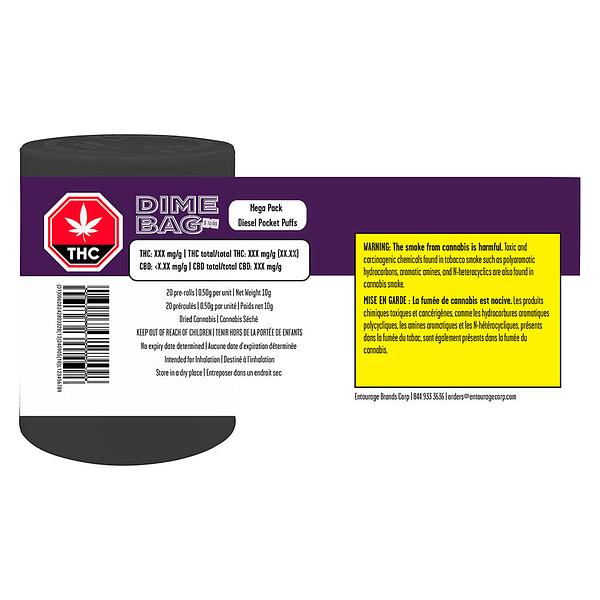 Dime Bag - Mega Pack Diesel Pocket Puffs Pre-roll image 3