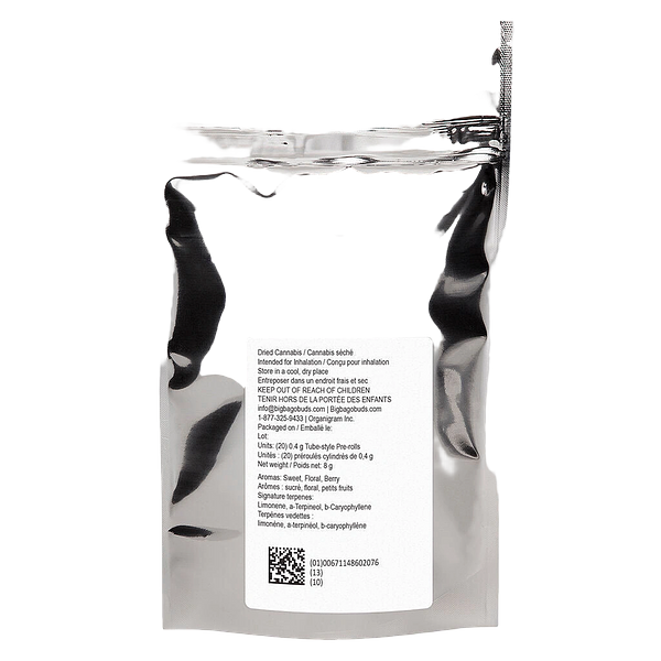 Big Bag O' Buds - Blueberry Dream Tube Style Pre Roll