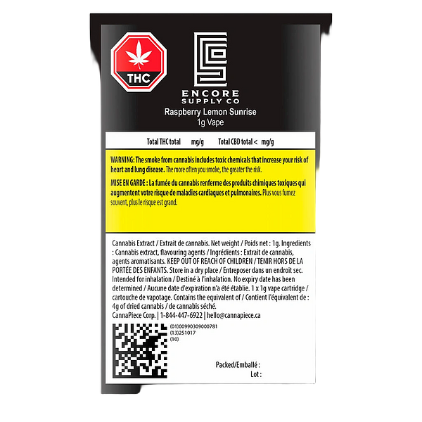 Encore - Raspberry Lemon Sunrise 510 Thread Cartridge