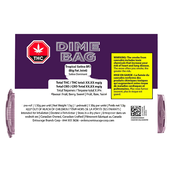 Dime Bag - Tropical Sativa BFJ (Big Fat Joint)