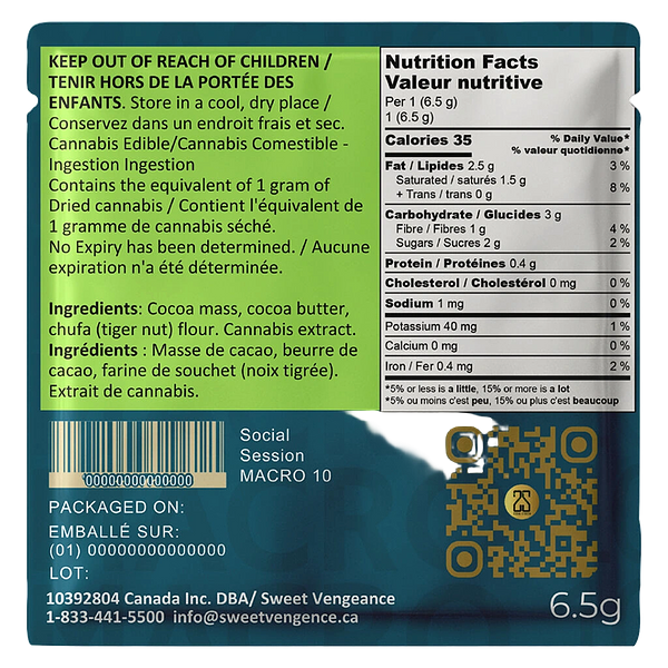 Social Sessions - Macro 10 - Vegan “Mylk” Chocolate