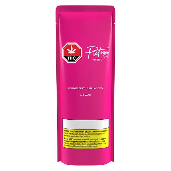 Platinum - Lemonberry 1:2 Balanced AIO Disposable Vape image 2