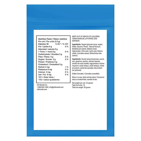 Olli O's - 100 Thc Multipack Blue Raspberry Gummies image 3