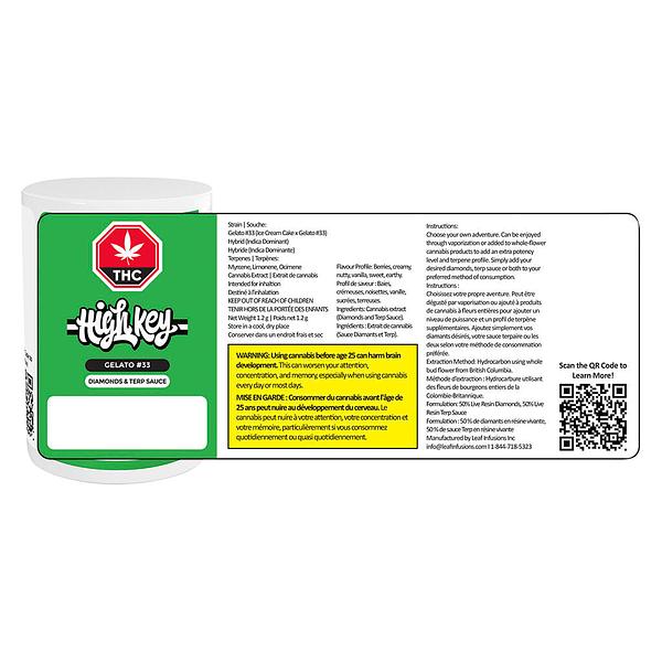 High Key - Gelato #33 Diamonds & Terp Sauce image 3