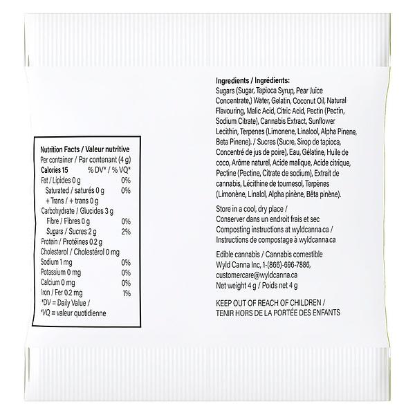 Wyld - Real Fruit Pear Soft Chews 1:1 Thc:Cbg