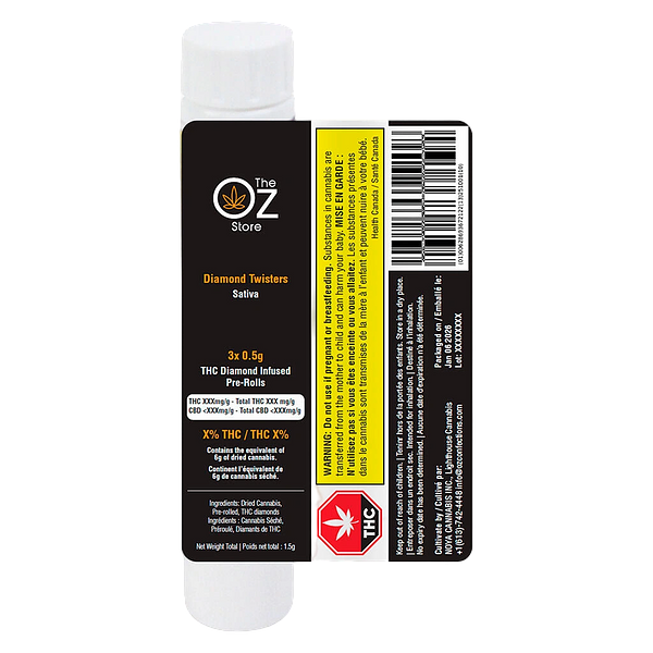 The Oz Store - Diamond Twisters Infused Pre-Roll