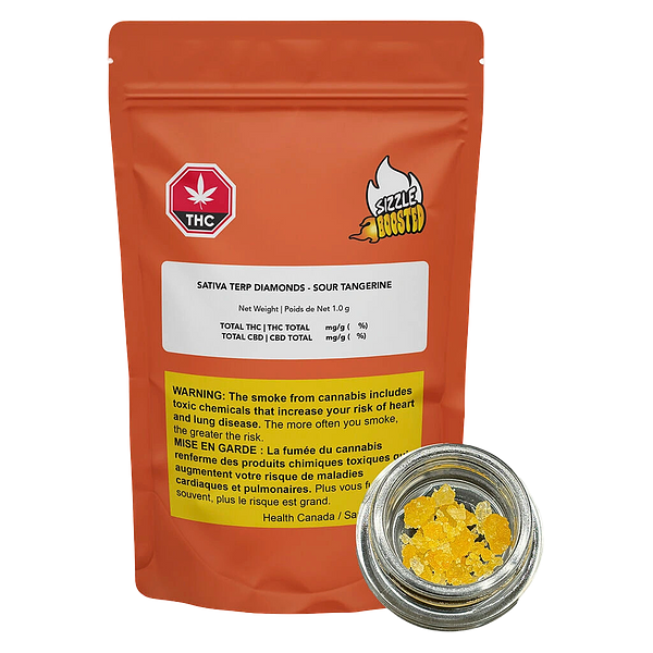 Sizzle Boosted - Sativa Terp Diamonds - Sour Tangerine