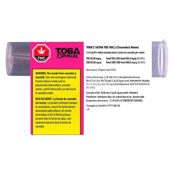 Tobagrown - Toba's Sativa Pre-Rolls