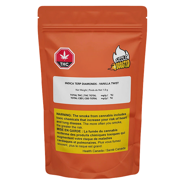 Sizzle Boosted - Indica Terp Diamonds - Vanilla Twist