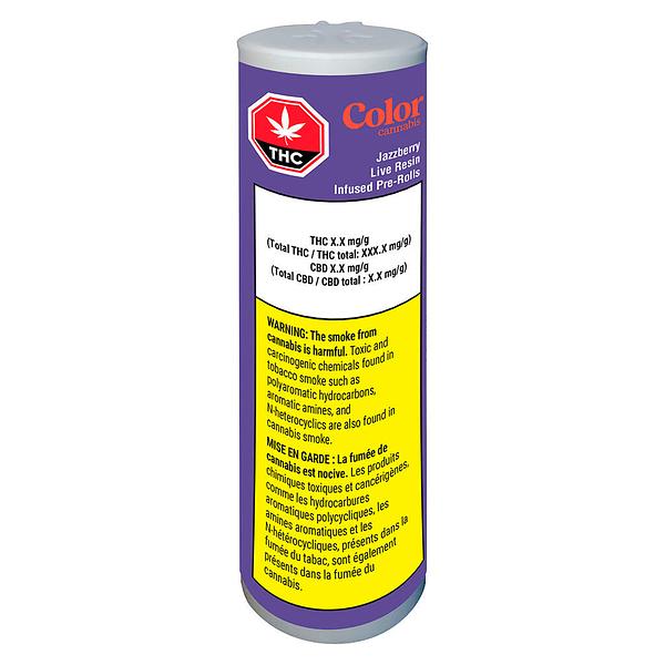 Color Cannabis - Jazzberry Live Resin Infused Pre Roll image 2