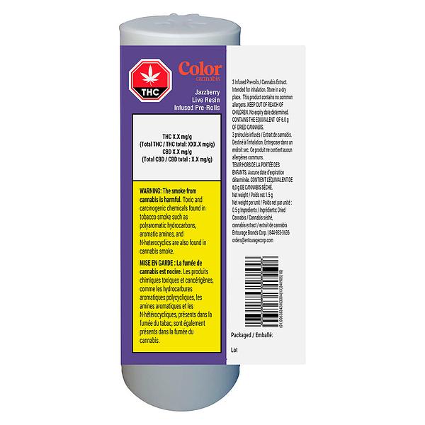 Color Cannabis - Jazzberry Live Resin Infused Pre Roll image 3