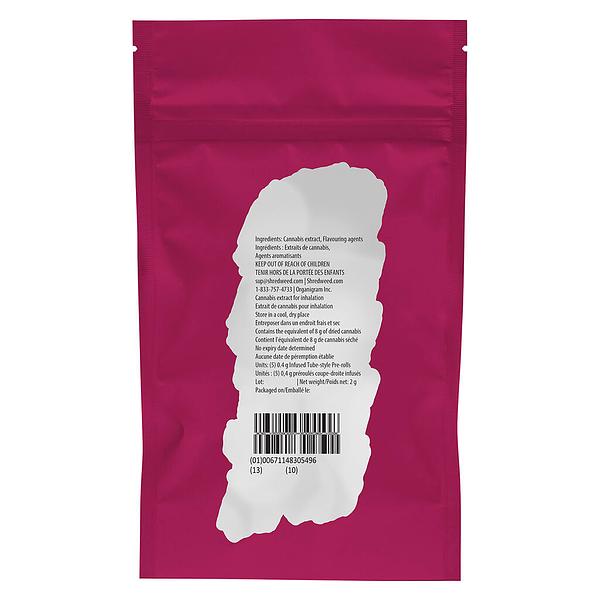 SHRED - Cherry Crusher Heavy Slims Infused Pre Roll image 3