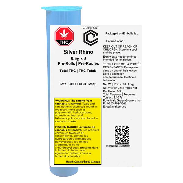 Craftport Cannabis - Silver Rhino Pre-Rolls image 3
