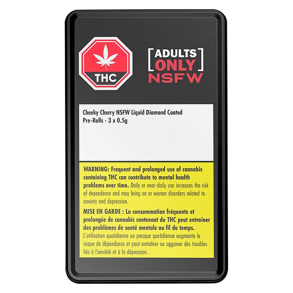 Adults Only - Cheeky Cherry NSFW Diamond Coated Infused Pre-Roll image 2