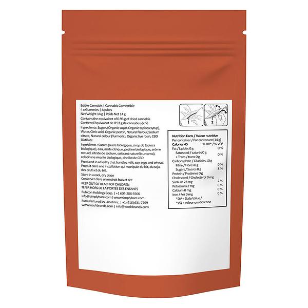 Simply Bare - Harlequin Organic Live Rosin 1:1 Thc:Cbd Gummies image 3