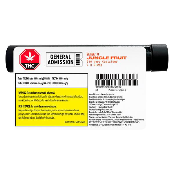 General Admission - Jungle Fruit 510 Thread Cartridge image 3