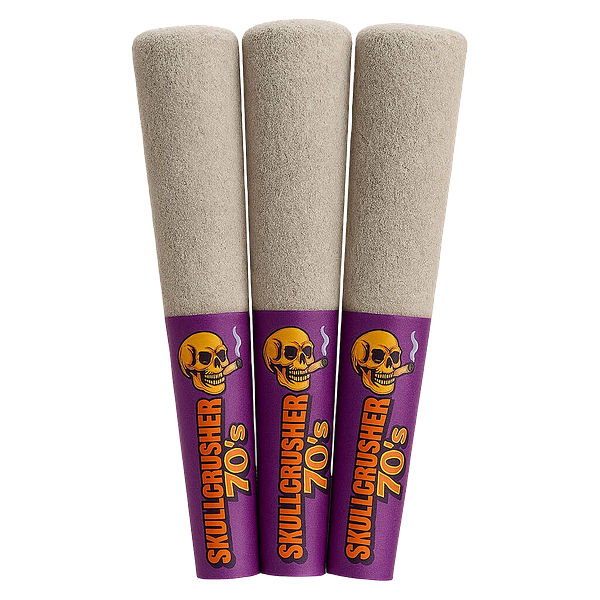 Skullcrusher 70's by RAD - Quad Diamond Infused Pre Roll - Iced Raspberry