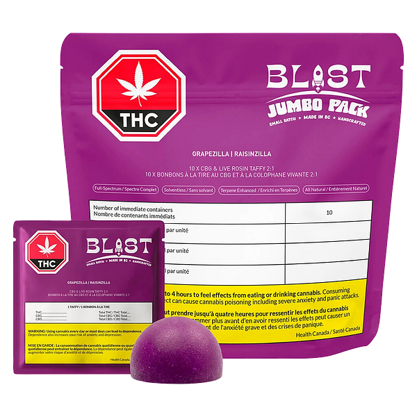 BLAST - Jumbo Pack Grapeziilla LRO+CBG Higher Chewz