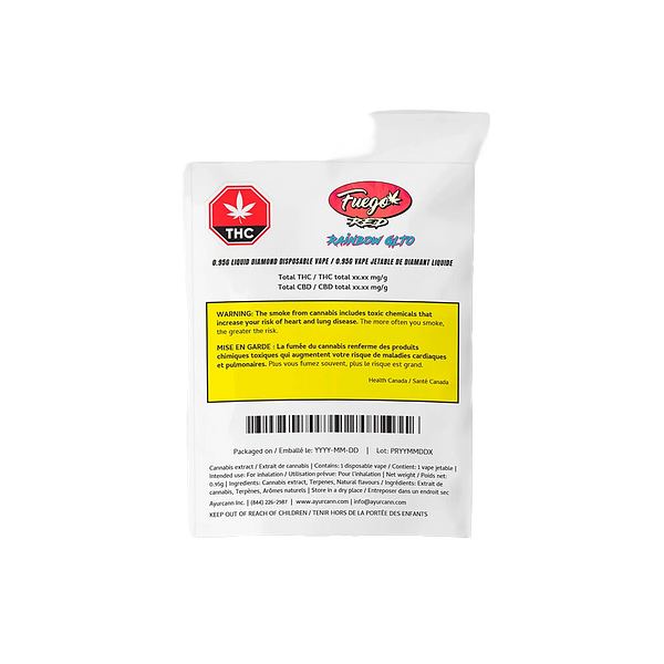 Fuego Red - Rainbow Glto Liquid Diamond Disposable Vape