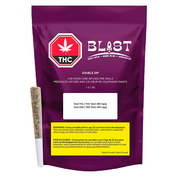BLAST - Double-Dip Live Rosin Core Infused Pre-Roll