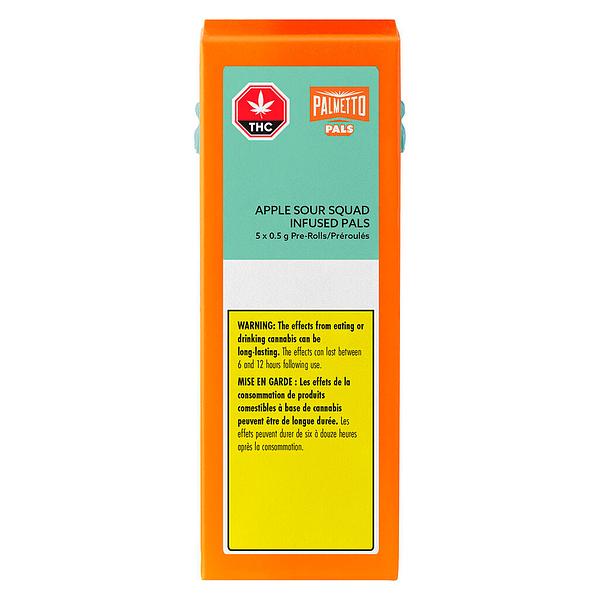 Palmetto - Apple Sour Squad Infused PALS Pre-Rolls image 2