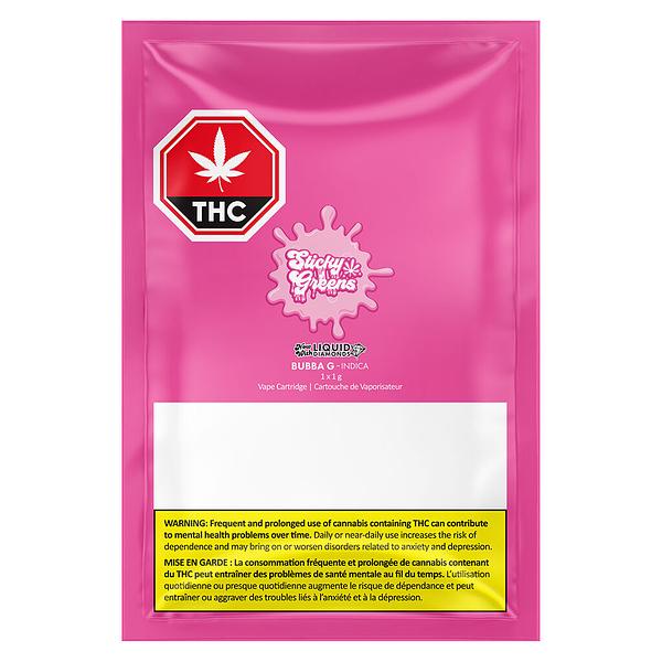 Sticky Greens - Bubba G - Liquid Diamonds 510 Thread Cartridge image 2