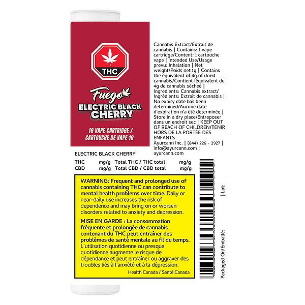 Fuego - Electric Black Cherry 510 Thread Cartridge image 3