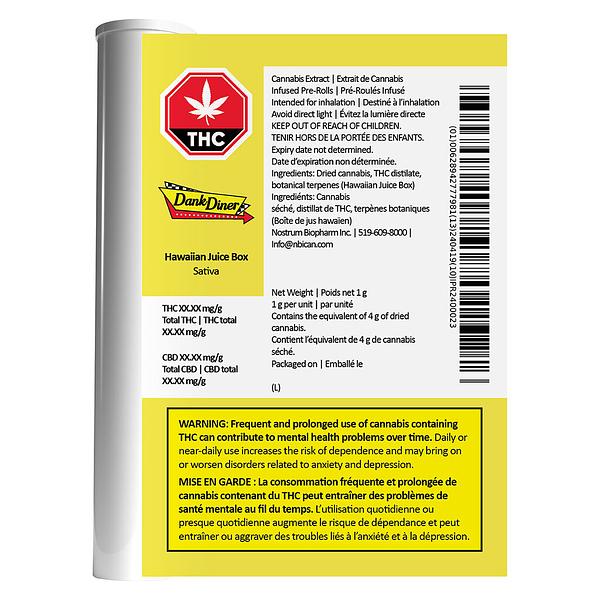 Dank Diner - Hawaiian Juice Box Infused Pre Roll image 3