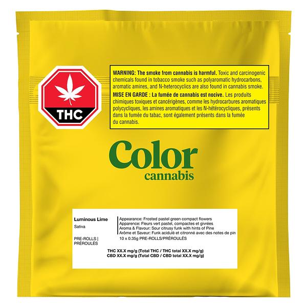Color Cannabis - luminous lime Pre Roll image 2