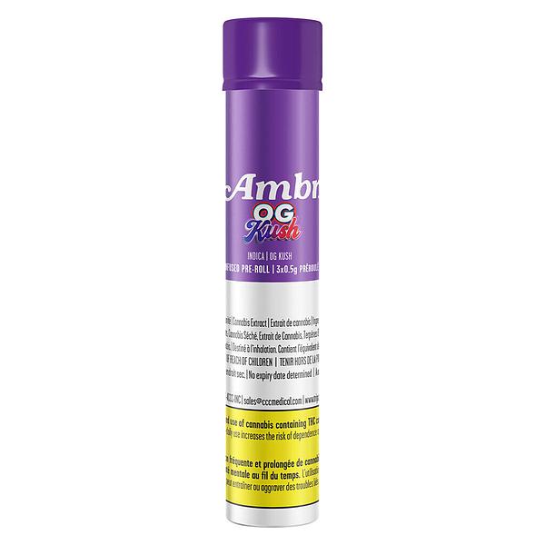 AMBR - Indica Og Kush Distillate Infused Pre Roll image 2